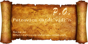 Petrovics Oktávián névjegykártya